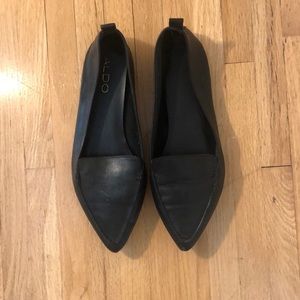 Aldo Black Leather Loafers